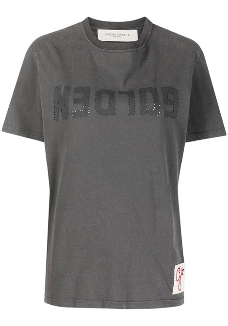 T-shirt con stampa in grigio Golden goose - donna